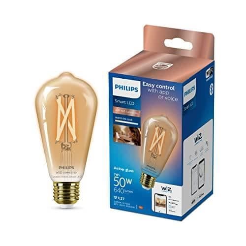 Philips ST64 E27 7W LED-lampa (50W ekv.) bärnstensfärgad glödtråd