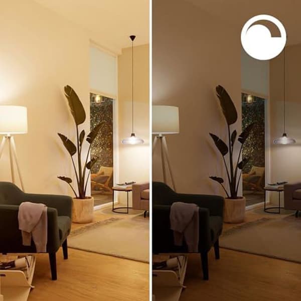 Ansluten LED-lampa - PHILIPS - E27 8,5W 806lm - Varmvit - Kompatibel med dimmer - A+