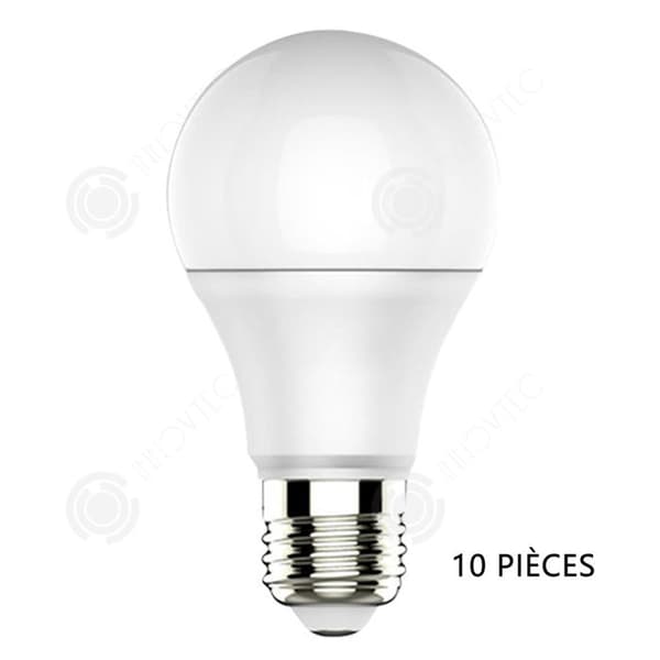 INN 9W glödlampa 1 set med 10 stycken superstark LED-lampa 6500K kallvitt ljus E27 glödlampa hushållsögonskydd