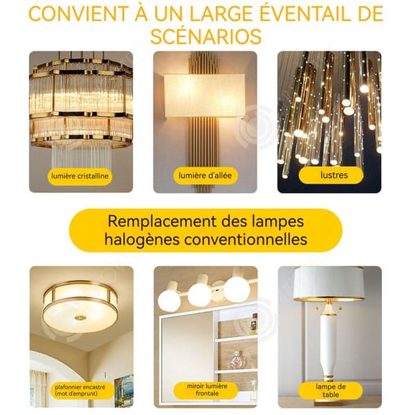 INN Halogenlampa 3.5W 1 set om 10 stycken led glödlampa G4 400LM varmljus 3000K AC/DC12V inget flimmer led lam