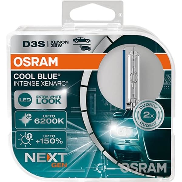 XENARC® COOL BLUE® INTENSE D3S NextGen DUOBOX - kolorimetri vid 6200K - Upp till 150 % mer ljus