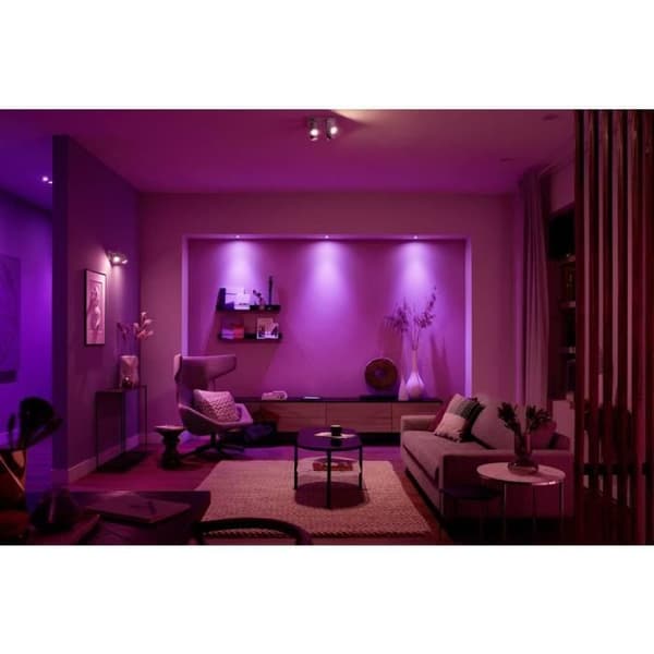 LED-lampor - PHILIPS - GU10 - Vit och färg - 6W - 30000 timmar - 2 st