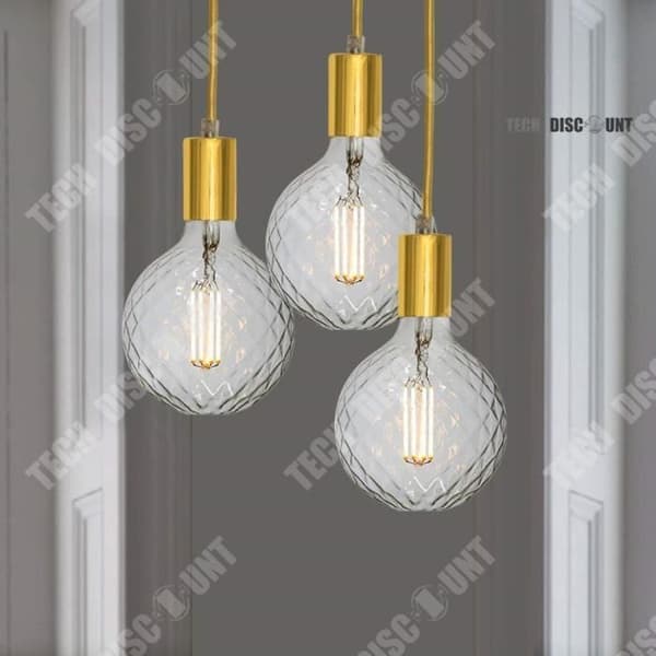 TD® led-lampa e27 kreativ design ljus glastak gul färg ljus vardagsrum dekoration lampa belysning kvällar festmode