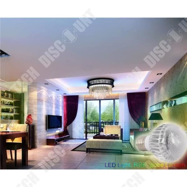 TD® Fjärrkontrolllampa 3W E27 16 RGB färg LEDs - Wireless Magic Light Multicolor - 16 färger