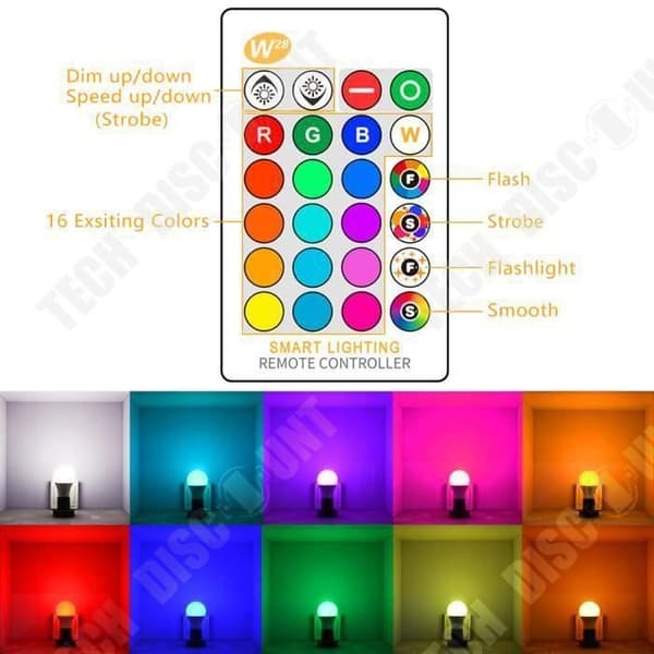 TD® LED-lampa Färg Ändra efter önskemål via trendig och modern kontrollmetod för att styra ljus överallt