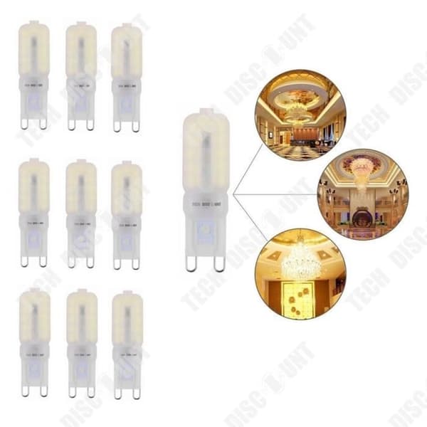 TD® 10st Halogen LED-lampa Varmvit Belysning Glödlampa Glas Ljus Kraft Liten