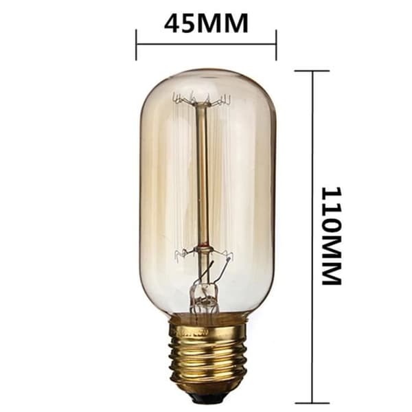 CON® TEMPSA E27 60W glödlampa 220V retrostil kolglödlampa