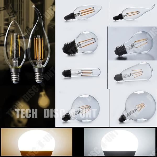 TD® Tungsten glödlampa LED dagsljus bakgrundsbelysning 360 strömlampa hem vitt ljus aluminium 220V glödenergi