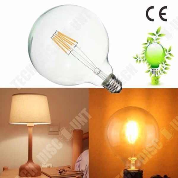 TD® G125 8W E27 Vintage glödlampa Ögonskydd Energibesparande