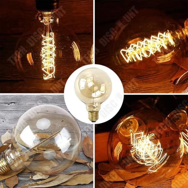TD® G80 Edison trådlindad glödlampa spiralhängande volframtråd retro kreativ personlighet glödlampa heminredning