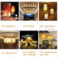 Miniatyrbild 4 av 4: TD® Varm gul led lampa lampskärm taklampa LED sänglampa sockel papper glas ljus hem hotell restaurang
