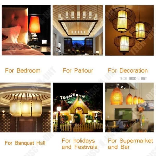 TD® Varm gul led lampa lampskärm taklampa LED sänglampa sockel papper glas ljus hem hotell restaurang