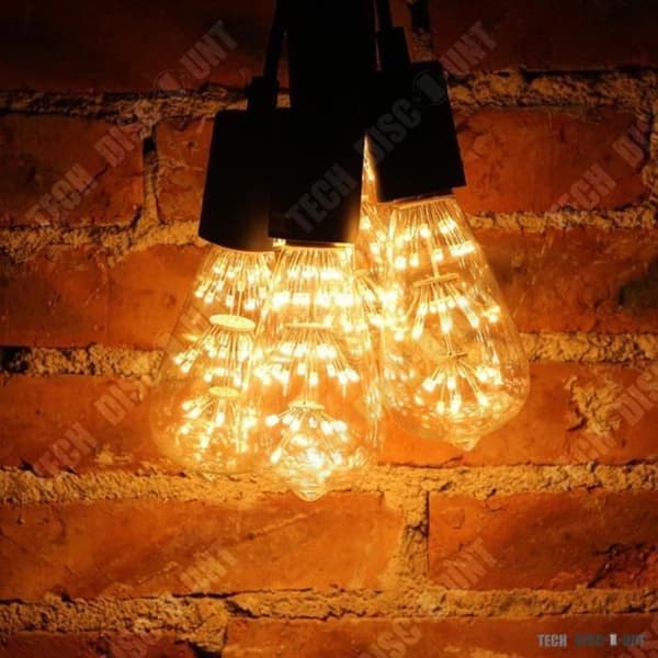 TD® Edison Bulb Lamp - KTV Starry Bulb - Varmgul Energisparande LED - Dekorativ konst Ljuskälla E27