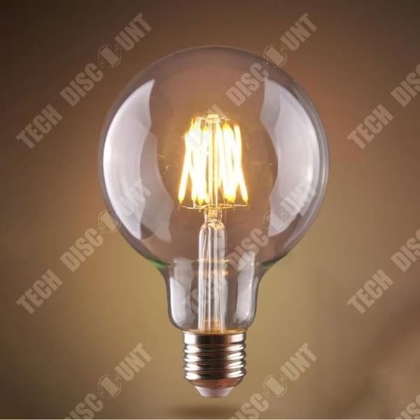 TD® 6W Edison Bulb Vintage Light Lamp E27 ES G125 Vertical Globe Retro Style