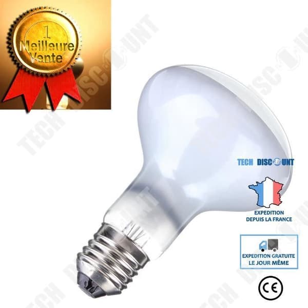 TD® Lamp Bulb E27 100W Termisk infraröd UVA - Terrarium Vivarium White Heat - Briljant och ljus - Volframhalogen