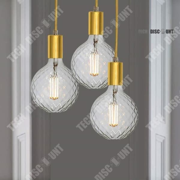 TD® led-lampa e27 kreativ design ljus glastak gul färg ljus vardagsrum dekoration lampa belysning kvällar festmode