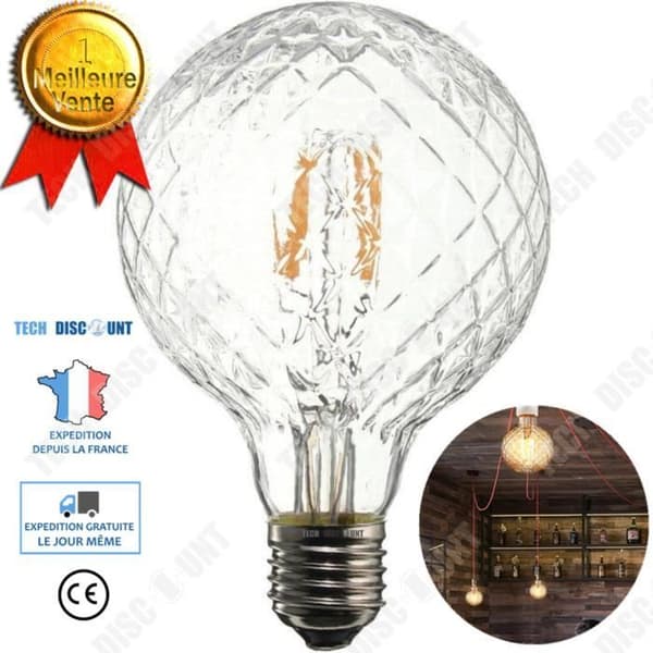 TD® led-lampa e27 kreativ design ljus glastak gul färg ljus vardagsrum dekoration lampa belysning kvällar festmode