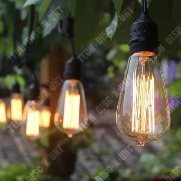 TD® 40W rak glödtråd Retro volframlampa varm färg antik klassisk dekor kolglödlampa