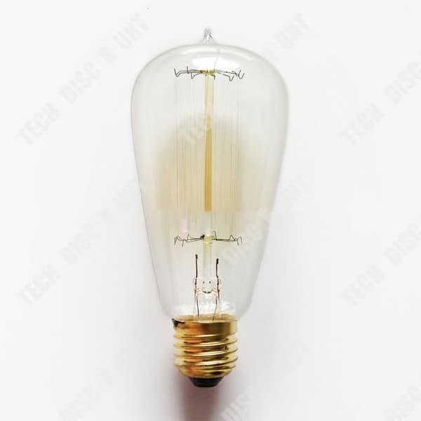 TD® 40W rak glödtråd Retro volframlampa varm färg antik klassisk dekor kolglödlampa