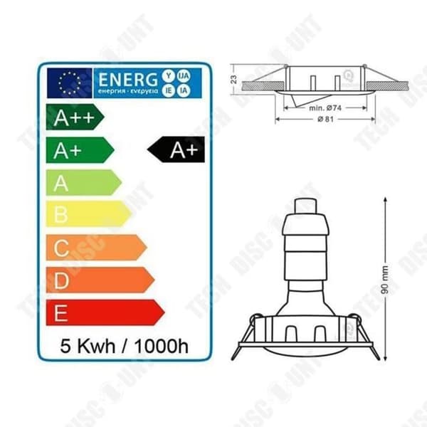 TD® COB-lampa GU10 Cup Stor energibesparing Hög färgåtergivning Stabil ljusfärg Hög transmission