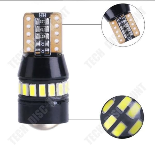TD® 10ST T10 LED billampor 12V Lampa W5W 194 168 2825 Xenon 6000K 2835 Chipset Strålkastare Auto Nattljus Canbus ANTI ERROR-Vit