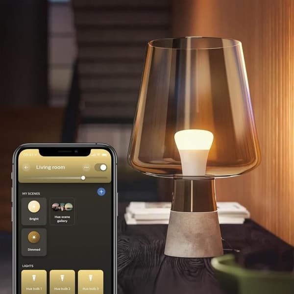 Förpackning med 2 anslutna LED-lampor - PHILIPS HUE White - 929002469205 - E27 - Motsvarar 75 W - 1100 lumen - Bluetooth