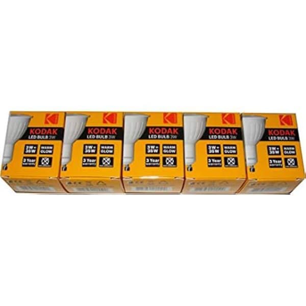 LED-lampa - KODAK - GU10 - 240 lm - 3 Watt - Vit - Klass A+