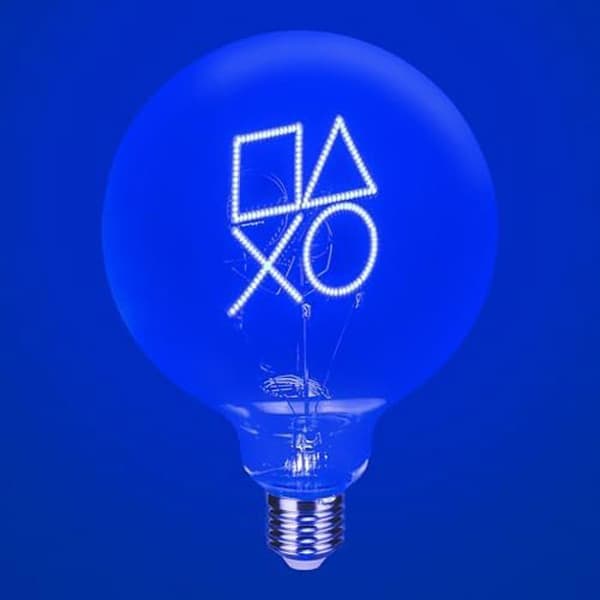 Dekorativ LED-lampa - PALADONE - PlayStation E27 - Blå färg - 30000 timmar livslängd - Inomhus