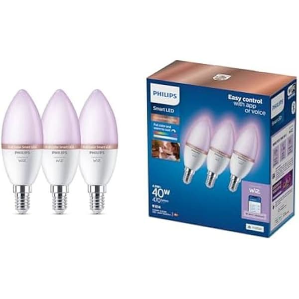 Ampoule LED - PHILIPS - E14 - 4,9 W - 470 lm - Vit - Klass A+