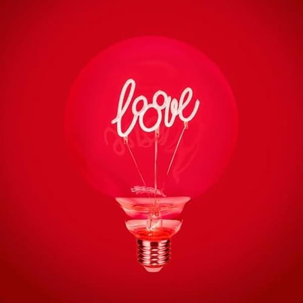 Dekorativ LED-lampa - PALADONE - Mickey Mouse Love - E27 - Röd - 30000 timmar livslängd