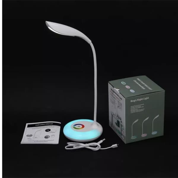 Trådlös RGB LED-lampa Skrivbordslampa Med Tactil Flexibel Arm Nattlampa