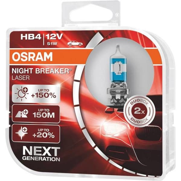 OSRAM 9006NL-2HB Halogenampull Night Breaker® Laser Next Generation HB4 51 W 12 V