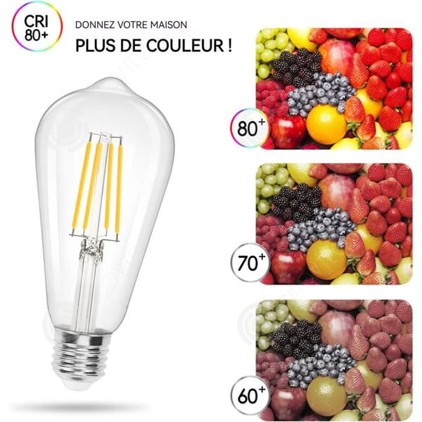 INN Ampuller Edison E27 6W Varm Vit 3000K Lampa Ej Dimbar Dekorativ Ideal för Hemmet Barer Kafé Filament Retro Paket med 5