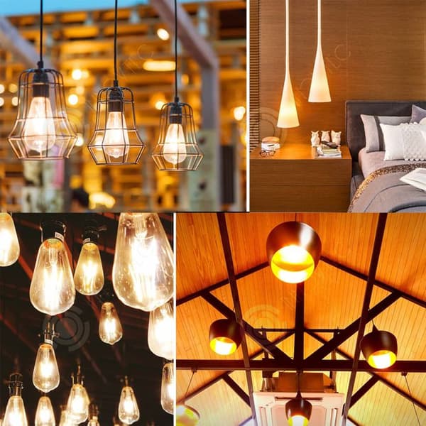 INN Ampuller Edison E27 6W Varm Vit 3000K Lampa Ej Dimbar Dekorativ Ideal för Hemmet Barer Kafé Filament Retro Paket med 5