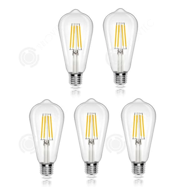 INN Ampuller Edison E27 6W Varm Vit 3000K Lampa Ej Dimbar Dekorativ Ideal för Hemmet Barer Kafé Filament Retro Paket med 5