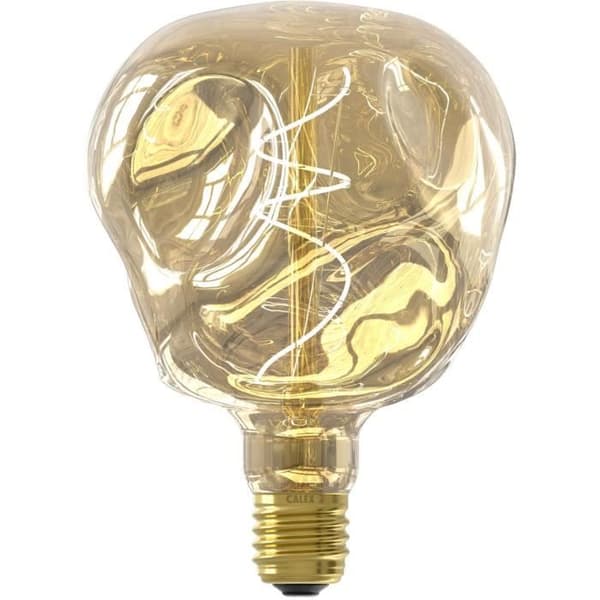 E27 LED-lampa - CALEX - G125 NEO ORGANIC - Flexibel glödtråd - 4 W - 75 lm - 1800 K - Dimbar - Champagne