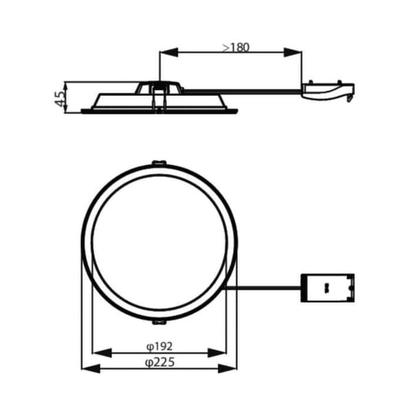 LED Downlight - PHILIPS - DN065B - Vitmetall - 19W - 2000lm - IP20 - 200mm