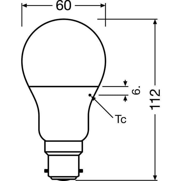OSRAM Frostad Standard LED-lampa med B22 kylfläns 8,5W - Cool White