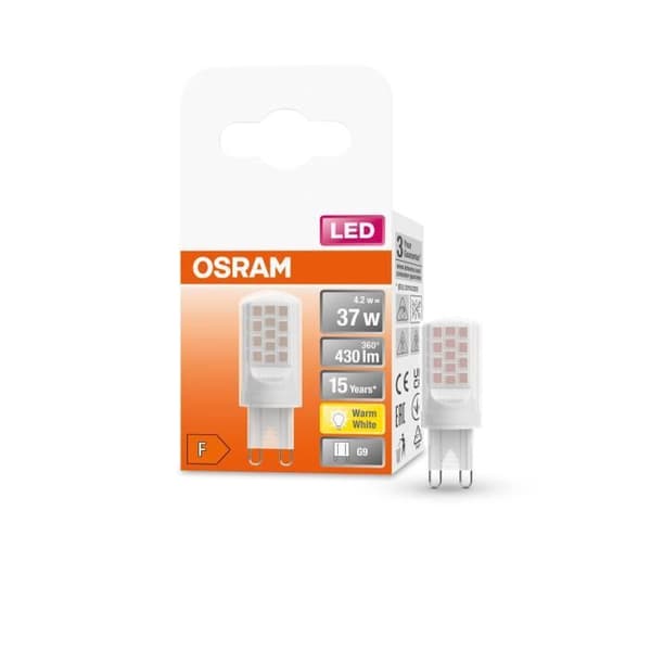 Star PIN LED-lampa - OSRAM - G9 - Varmvit - 430 Lumen - Ersättning 37W-lampor