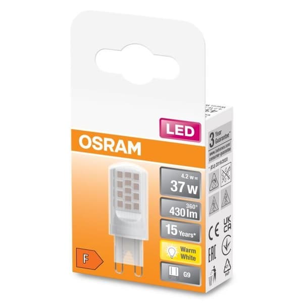 Star PIN LED-lampa - OSRAM - G9 - Varmvit - 430 Lumen - Ersättning 37W-lampor