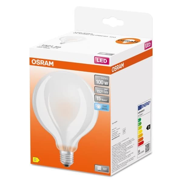 LED-lampa - OSRAM - E27 - Cool vit - 11 W - Ersättning 100 W Glödlampa