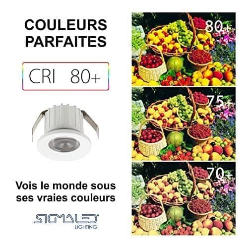 Sigmalbelysning - MINI SPOT LED 3W RUND - Dimbar 300 lumen - Ø35x25mm - LED SPOT infälld Naturligt ljus 4000K - Strömförsörjning