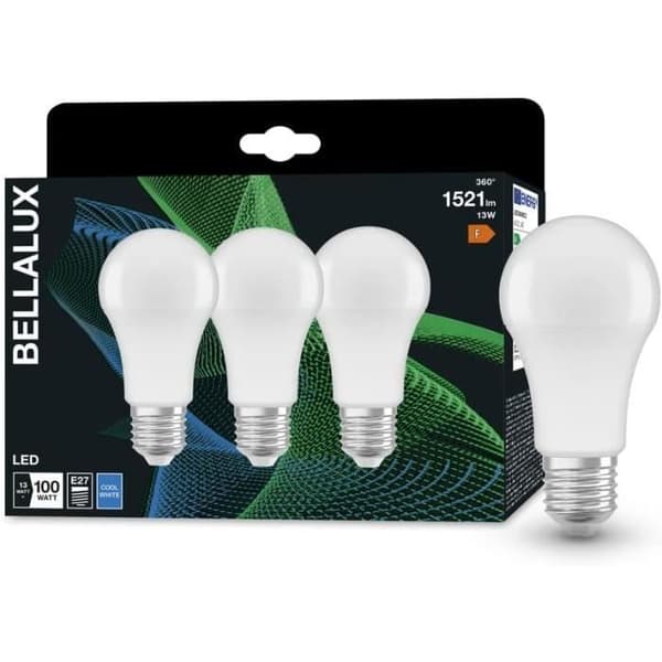 LED-lampa - LEDVANCE - BELLALUX - E27 - Kallvit 4000K - 1521 Lumen - 3-pack