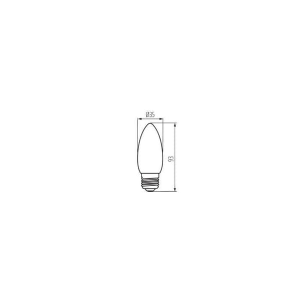Ampull LED 6W E27 C35 810lm 3
