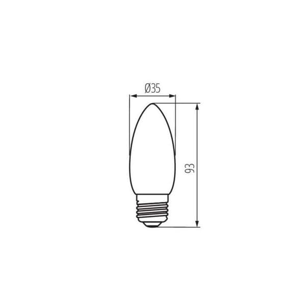 Ampull LED 6W E27 C35 810lm 3