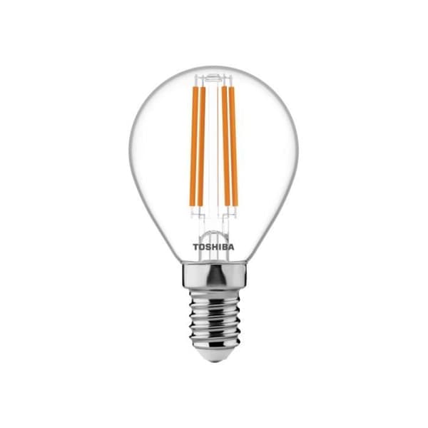 LED-lampa med filament - TOSHIBA - G45 E14 - Varmvit - 4,5W - F