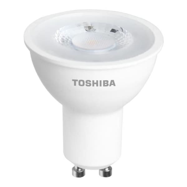 Ampull LED STD GU10 7W 4000K 520lm vit neutral dimbar TOSHIBA