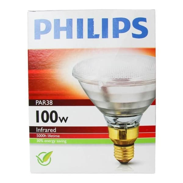 Halogenampuller - PAR38 IR - 100W - E27 - Klar - Värmebeständig