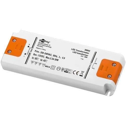 Strömförsörjning inomhus - WENTRONIC - 30003 Vit - 30W - 12V - Elektriska skyddsanordningar