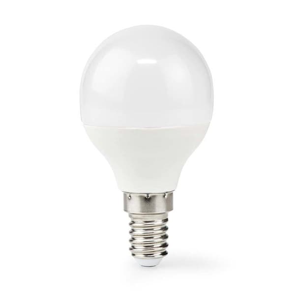 Ampull LED G45 E14 2.8 W 250 lm 2700 K med Frostad Yta Nedis Vit